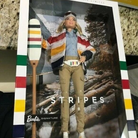 Barbie Signature STRIPES HBC Hudson's Bay Canada 2020 Limited Edition NEW - Picture 3 of 8
